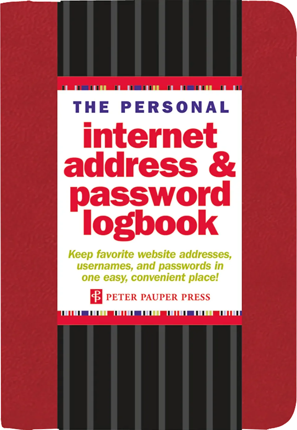 Peter Pauper Press Internet Password loggbok rød