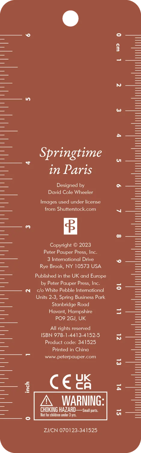 Peter Pauper Press Springtime in Paris bokmerke dusk linjal