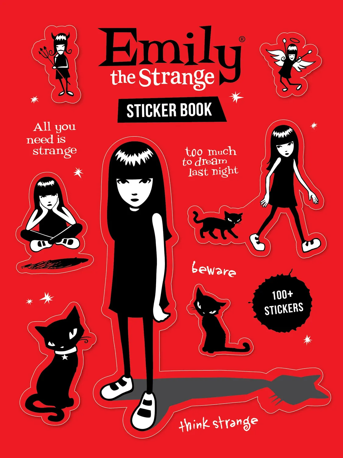 Emily the Strange klistremerkebok 100+ stickers