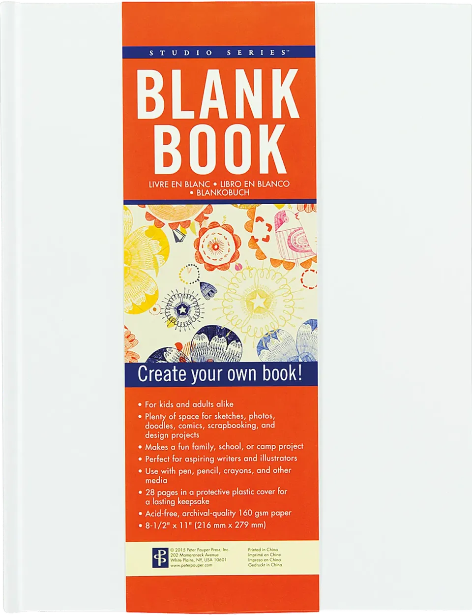 Peter Pauper Press Studio Series blank bok A4 28-sider