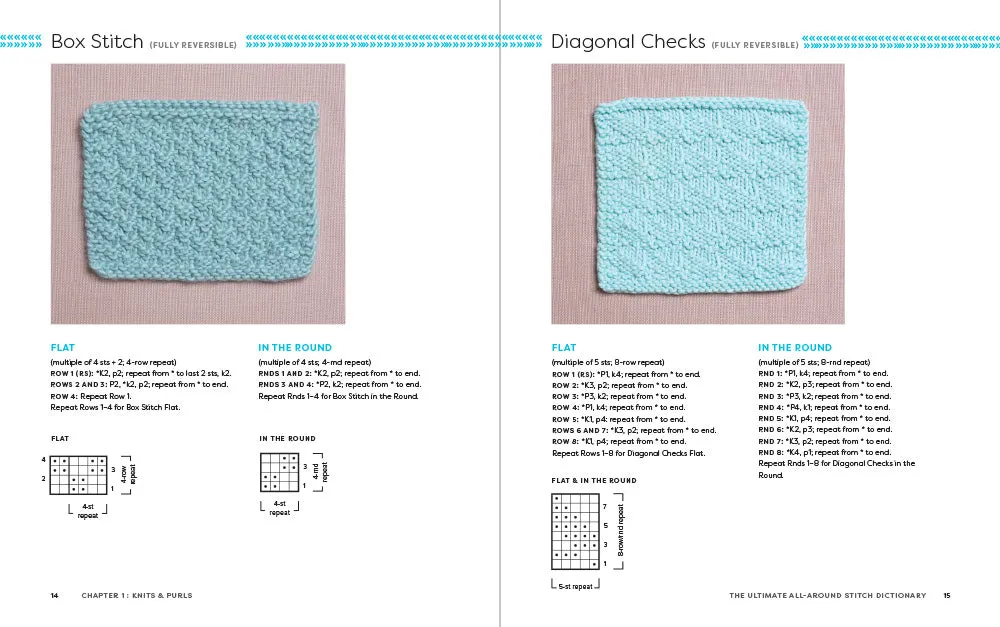 Abrams Ultimate Stitch Dictionary strikkebok paperback 300 mønster