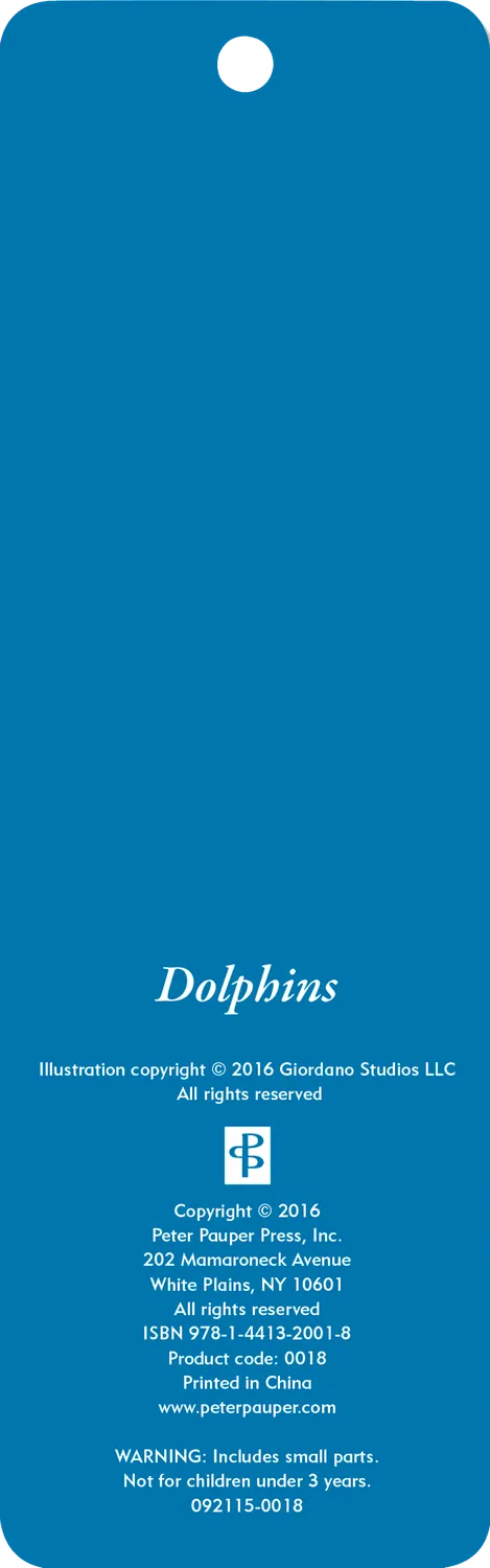Peter Pauper Press Dolphin 3-D Bookmark bokmerke delfin