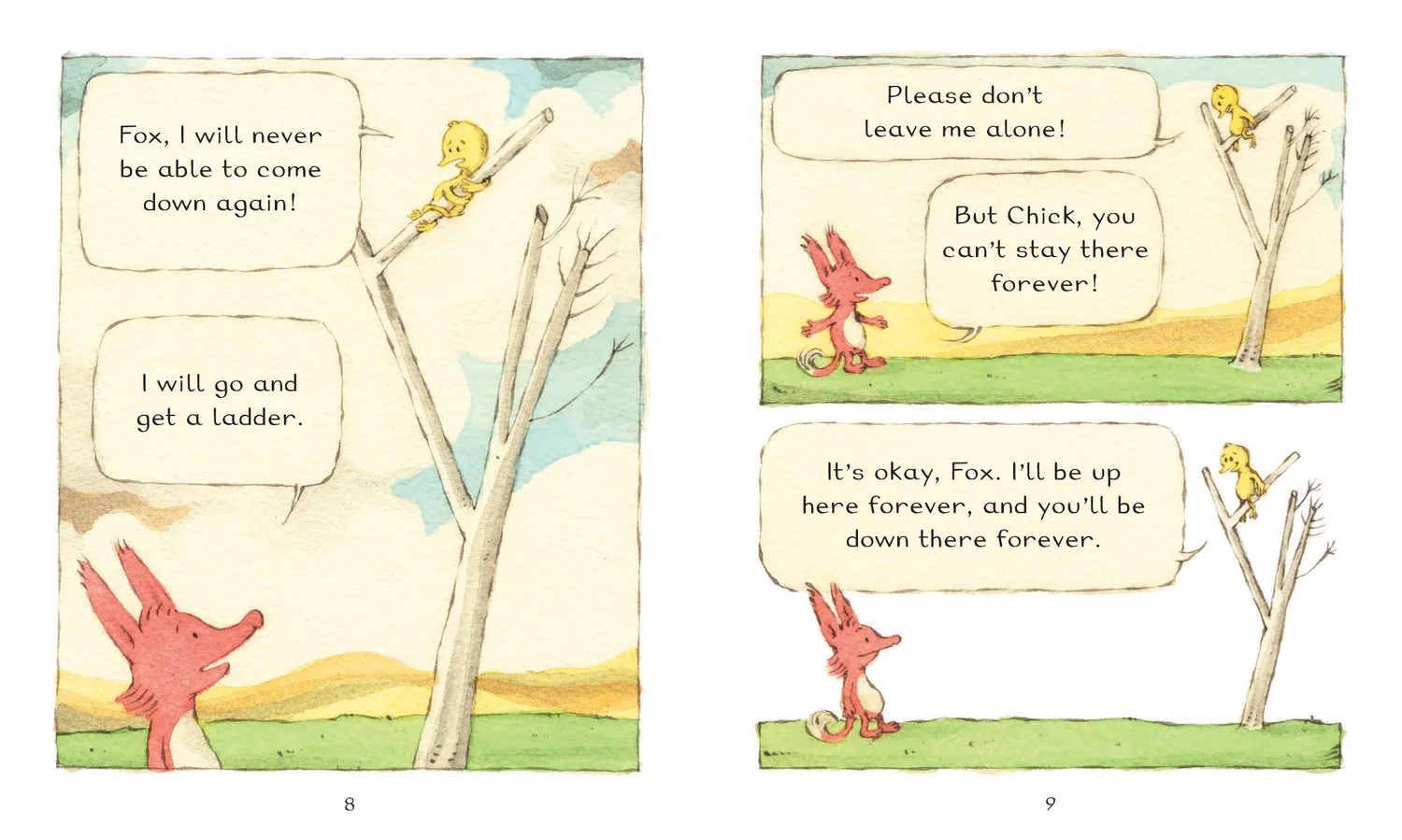 Fox & Chick Up and Down lesebok pocket 5-8 år