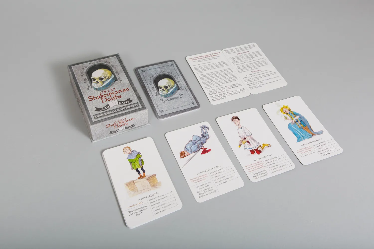 Abrams and Chronicle Great Shakespearean Deaths Card Game kortspill humor