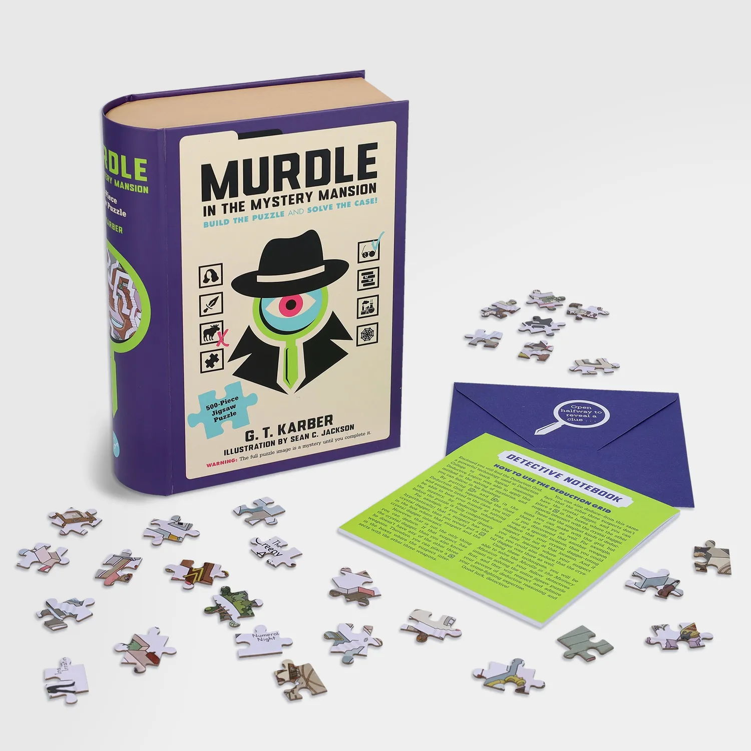 Chronicle Books Murdle Mystery Mansion puslespill 500 brikker logikk