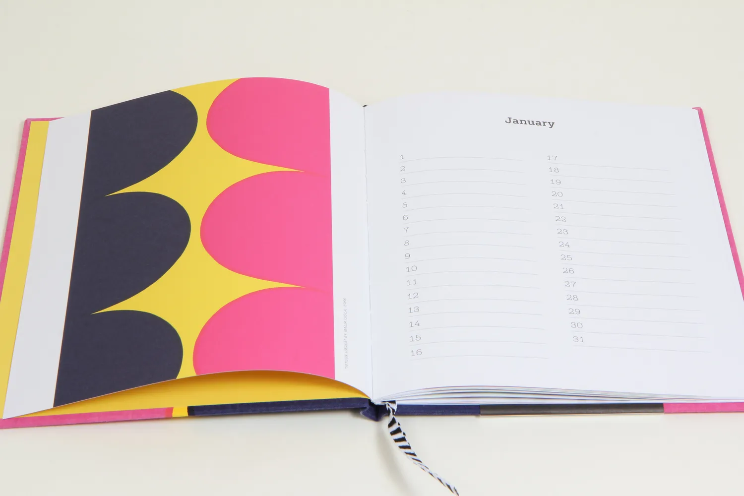 Marimekko Birthday Book bursdagsbok i stoffbind