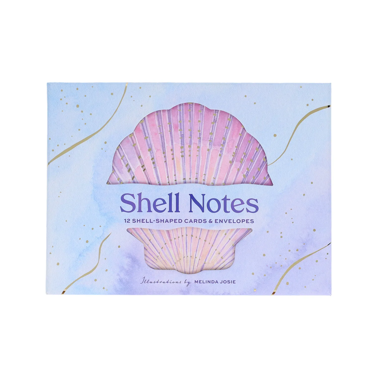 Abrams and Chronicle Shell Notes kort 12-pakning skjell