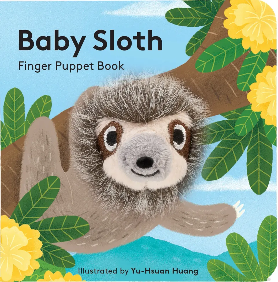 Chronicle Books Baby Sloth fingerdukke pekebok baby