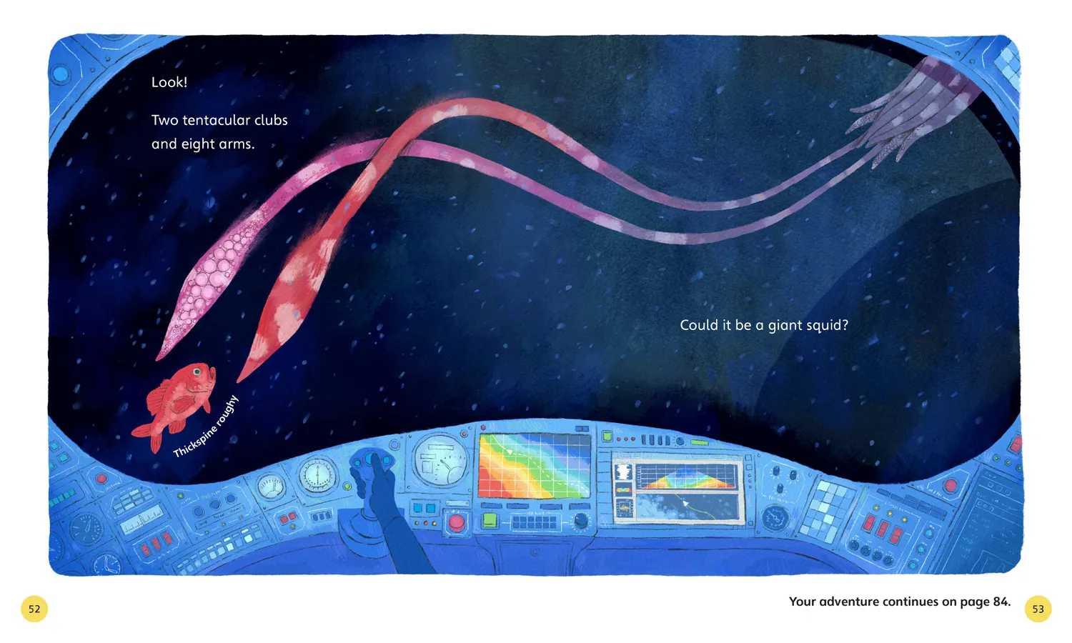 Pick Your Path Search Giant Squid innbundet 6–9 år
