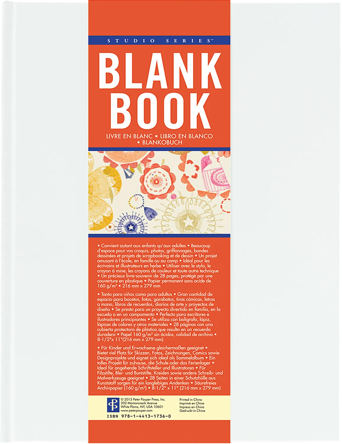 Peter Pauper Press Studio Series blank bok A4 28-sider