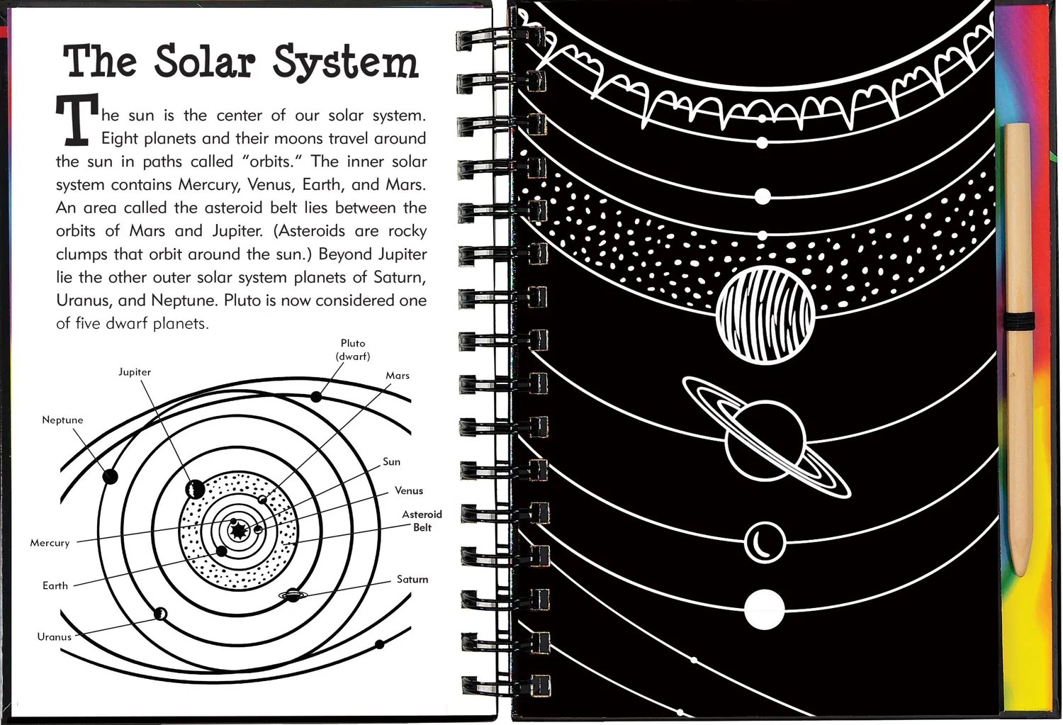 Peter Pauper Press Solar System Scratch and Sketch skrapebok