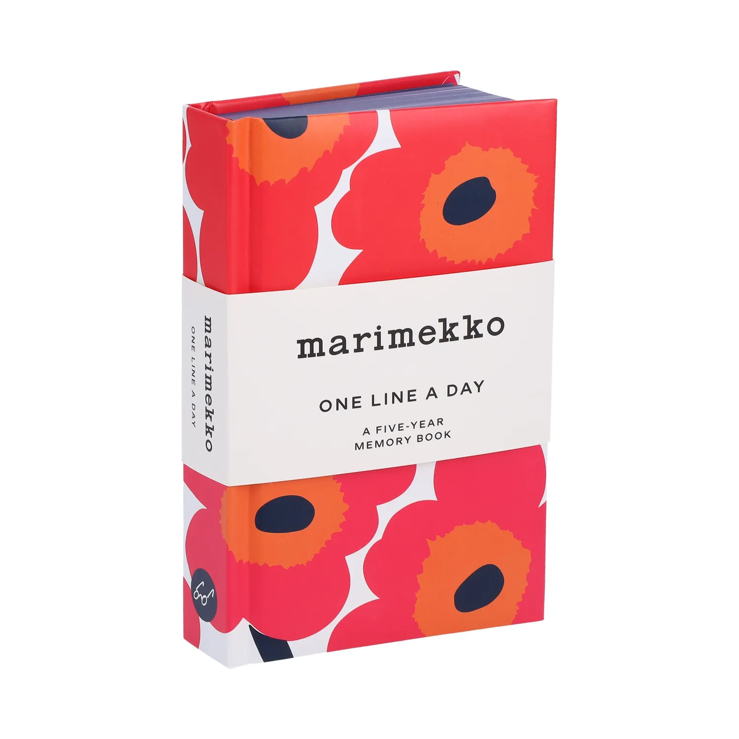 Marimekko One Line a Day Red Unikko dagbok femårs