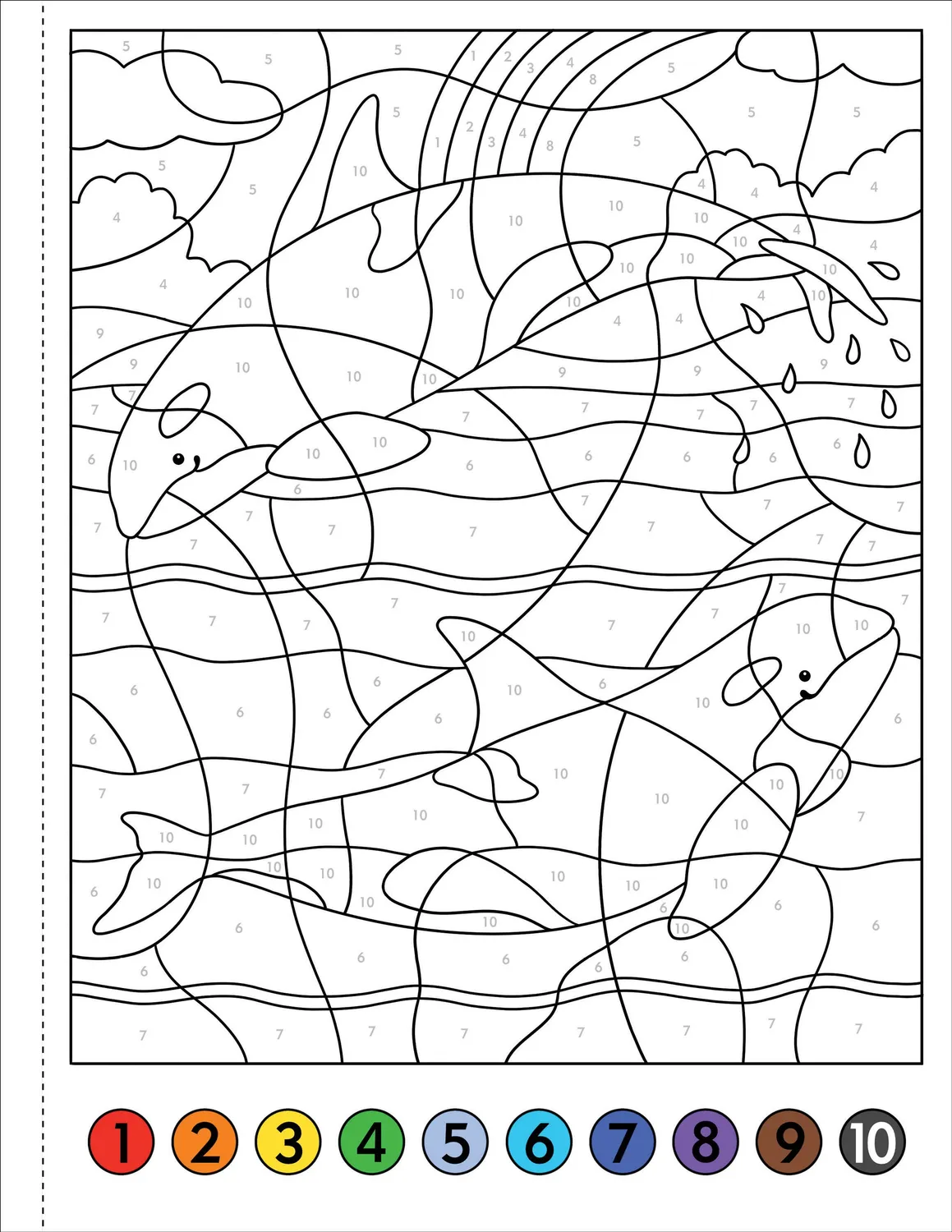 Peter Pauper Press My First Color-By-Number Under The Sea fargebok hav
