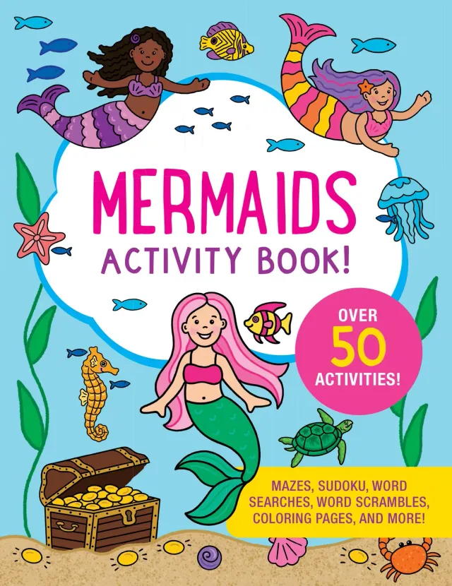 Peter Pauper Press Mermaids aktivitetsbok 64 sider