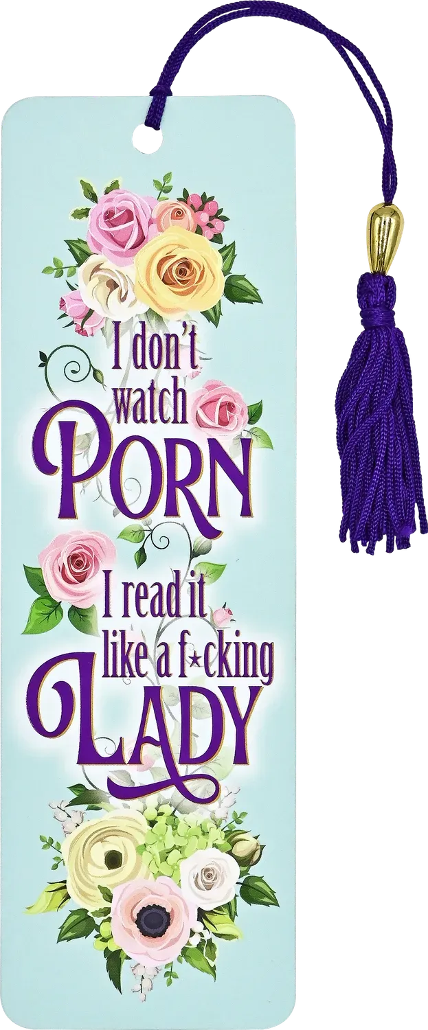 Peter Pauper Press I Don't Watch Porn bokmerke med perler