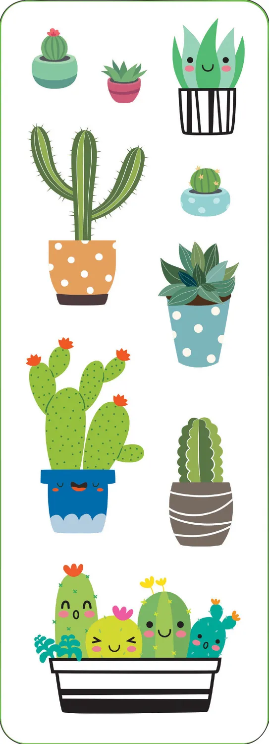 Peter Pauper Press Succulents klistremerker 50+ stk sukkulent