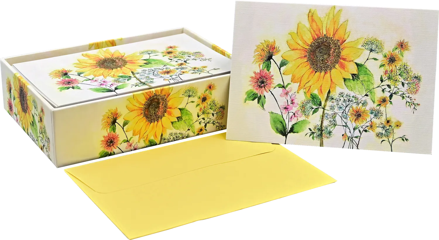 Peter Pauper Press Sunflower notatkort 14 stk