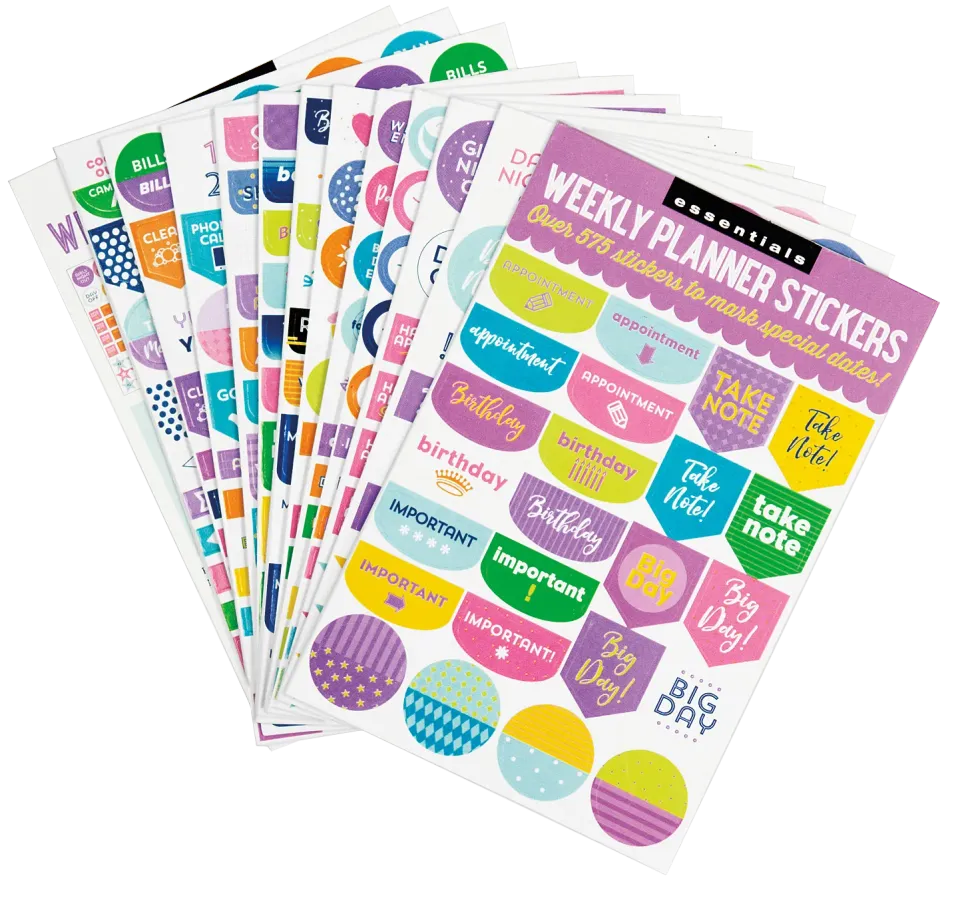 Peter Pauper Press Essentials klistremerker til kalender
