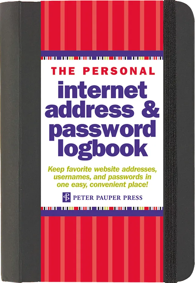 Peter Pauper Press Personal passordbok svart A-Å