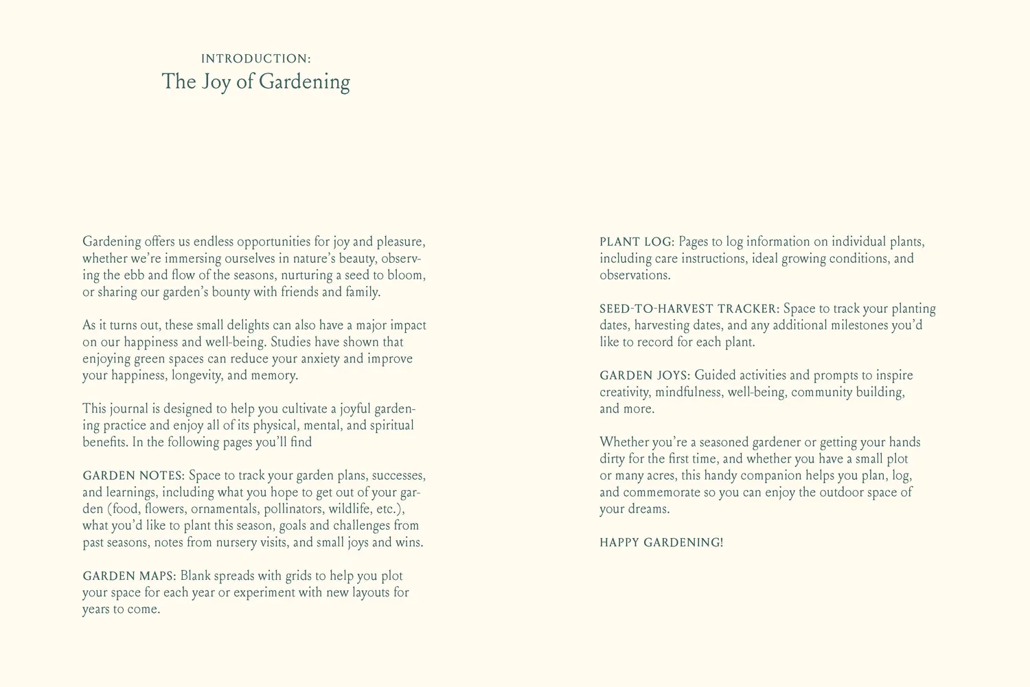 Chronicle The Joyful Gardener's Journal hagedagbok