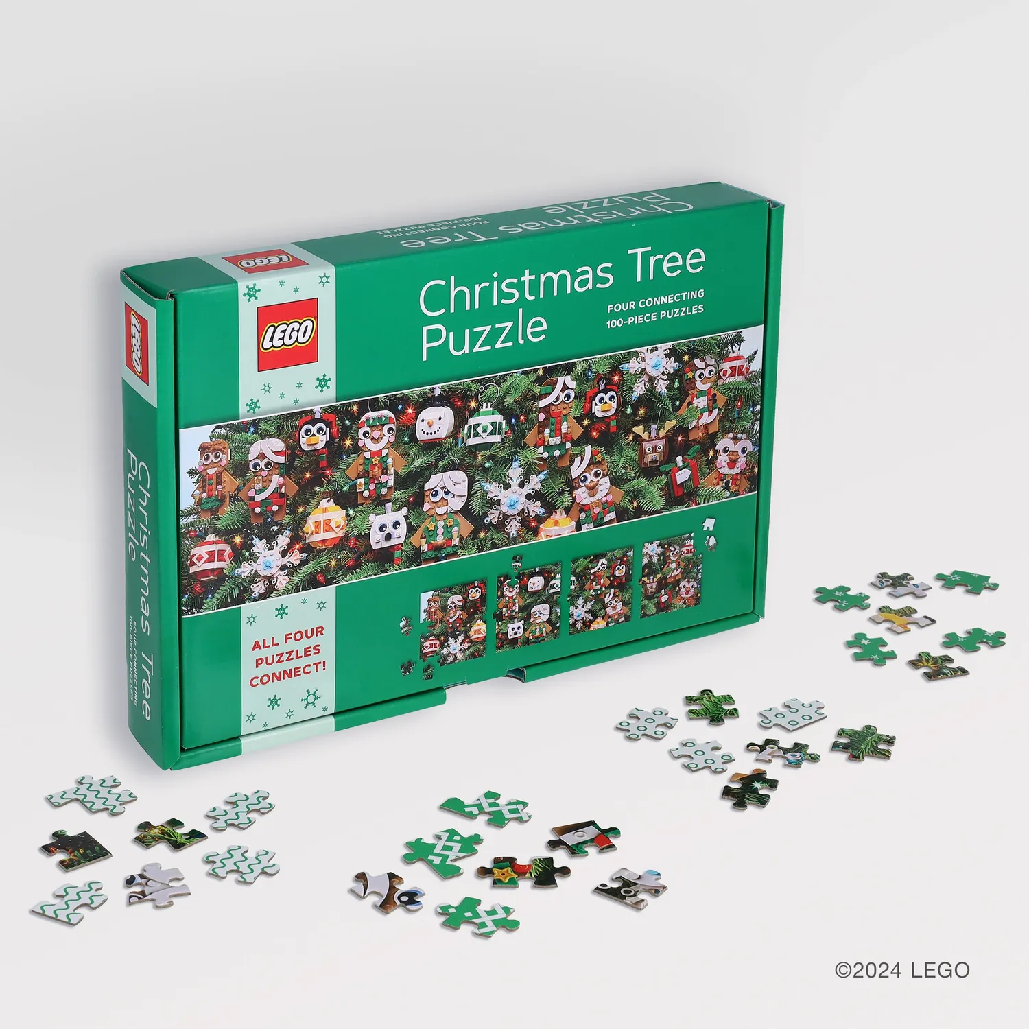 Chronicle Books LEGO Christmas Tree puslespill 4x100 brikker