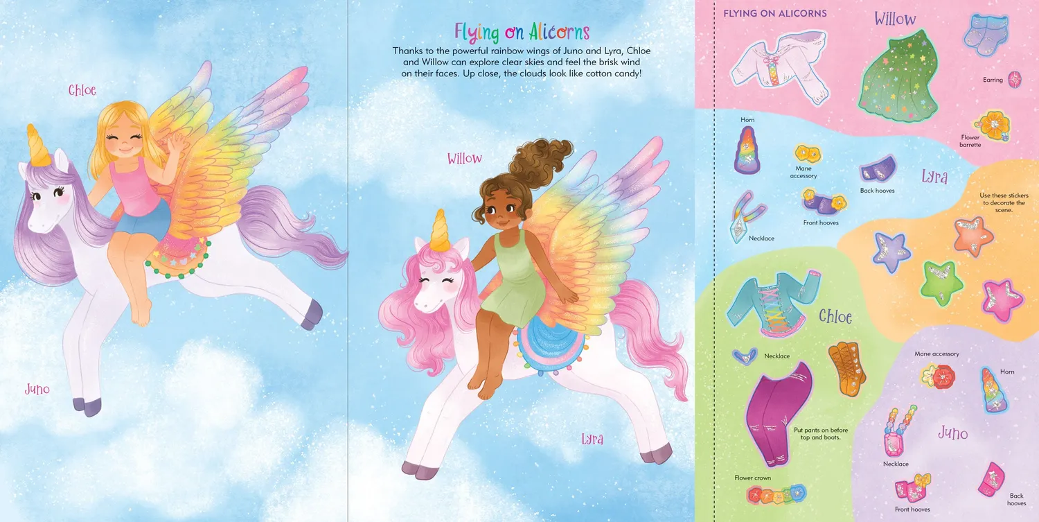 Peter Pauper Press Rainbow Magic klistremerkebok dukker folie 5 år