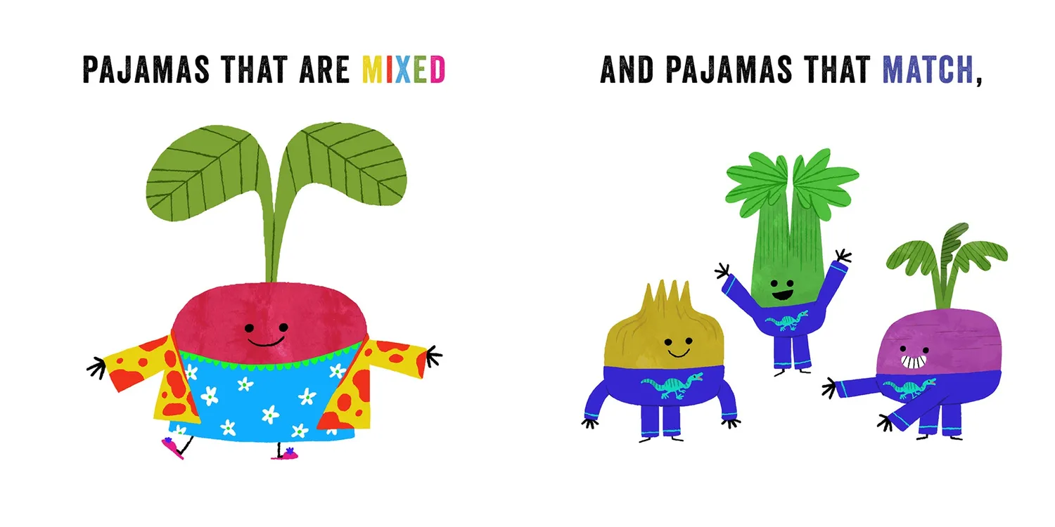 Abrams Appleseed Vegetables in Pajamas pekebok pysjamas