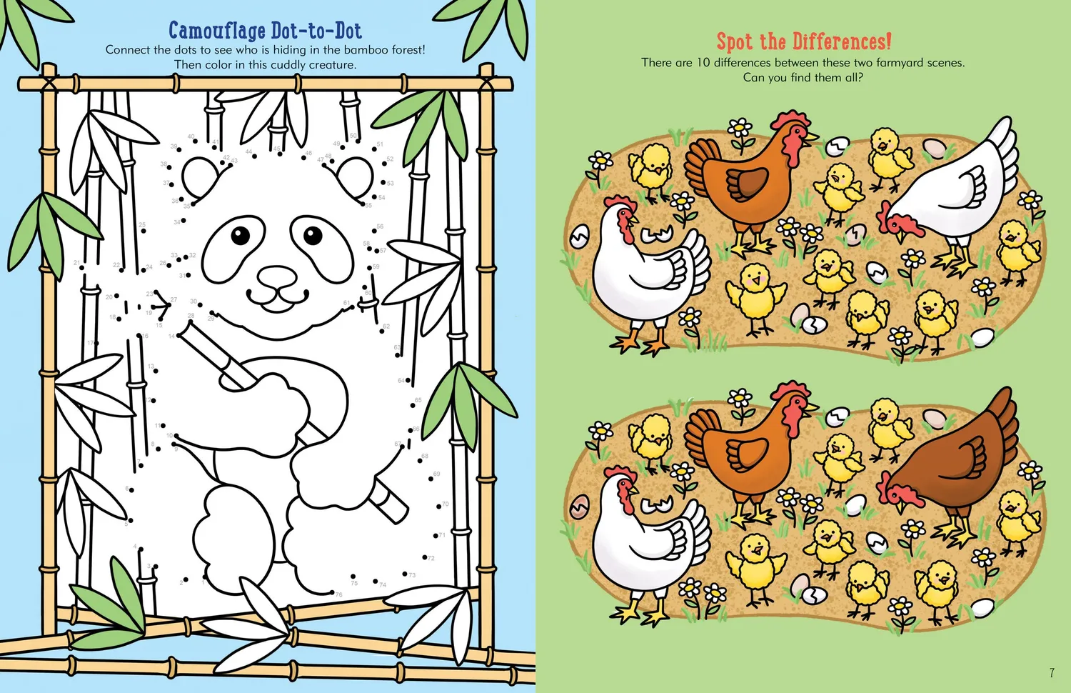 Peter Pauper Press Furry Friends aktivitetsbok 64 sider farger