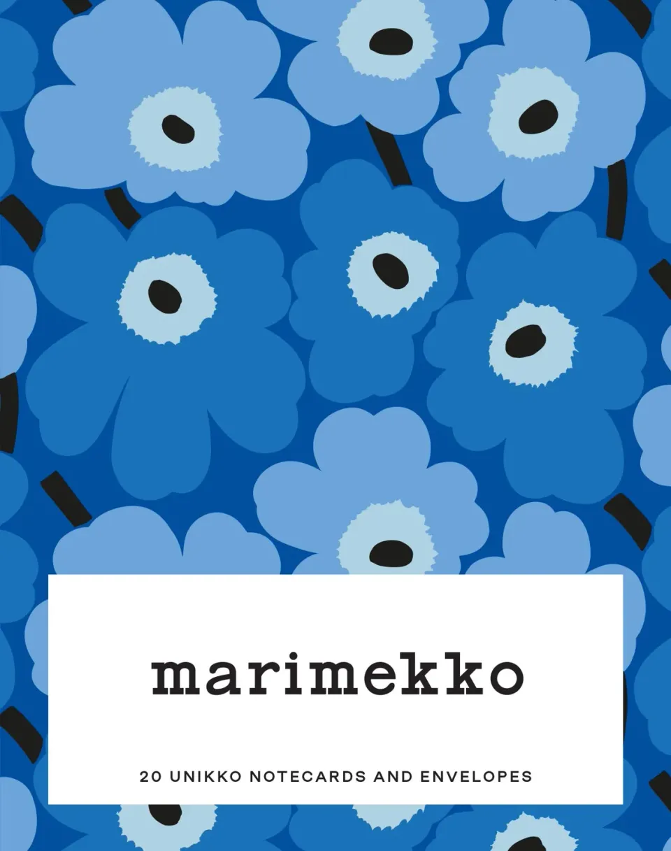 Marimekko Notes Blues Unikko kort 20-pakning