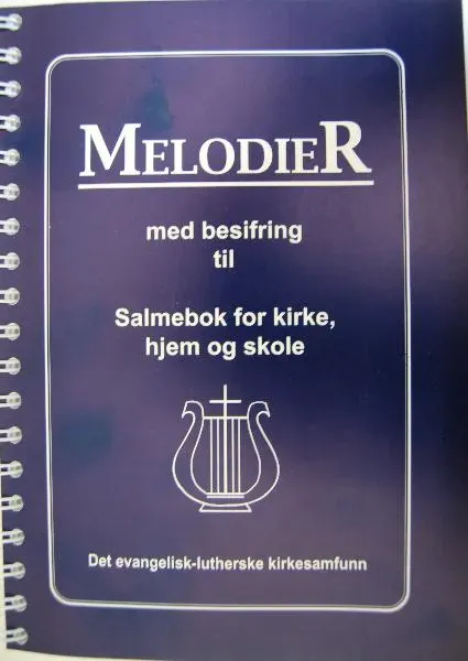 DELK-forlaget Melodier besifring salmeboka bok spiral