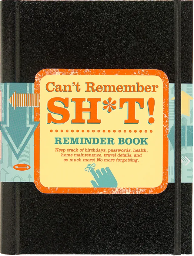 Peter Pauper Press Can't Remember Sh*t Reminder Book notatbok innbundet