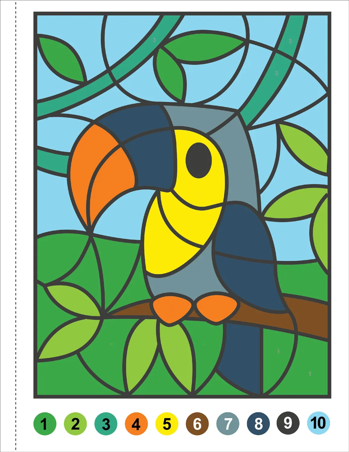Peter Pauper Press My First Color-by-Number Animals fargeleggingsbok 4 år+