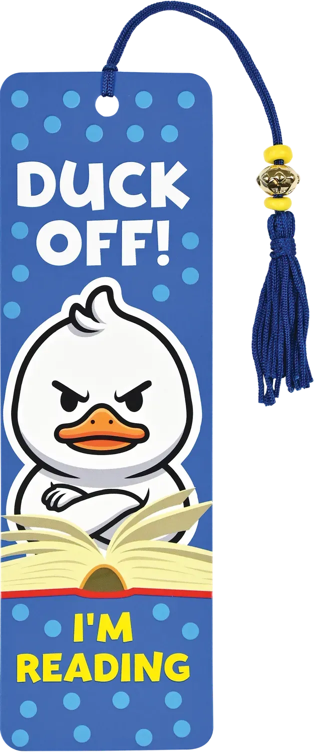Peter Pauper Press Duck Off I'm Reading bokmerke perler linjal