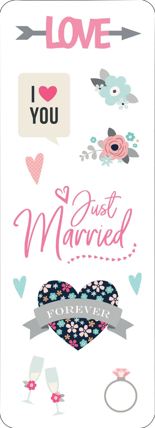 Peter Pauper Press Wedding klistremerkesett 65 stk
