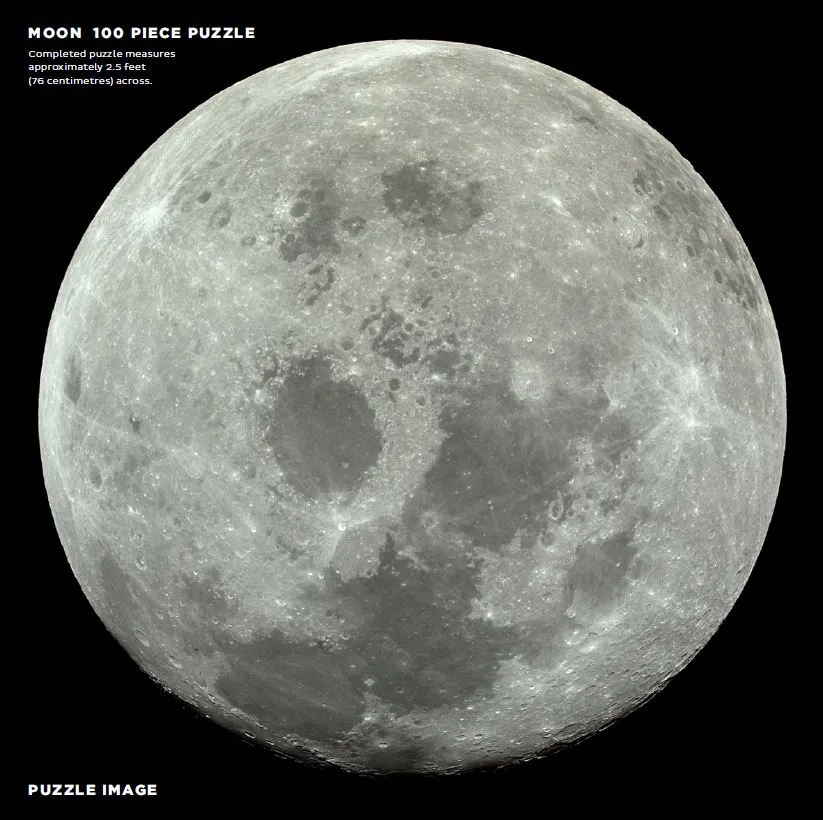 Chronicle Moon 100 puslespill NASA måne rund