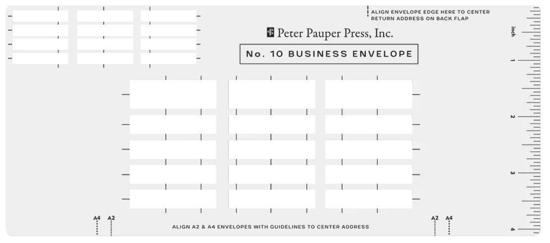 Peter Pauper Press Envelope Addressing stencil 4 maler kalligrafi