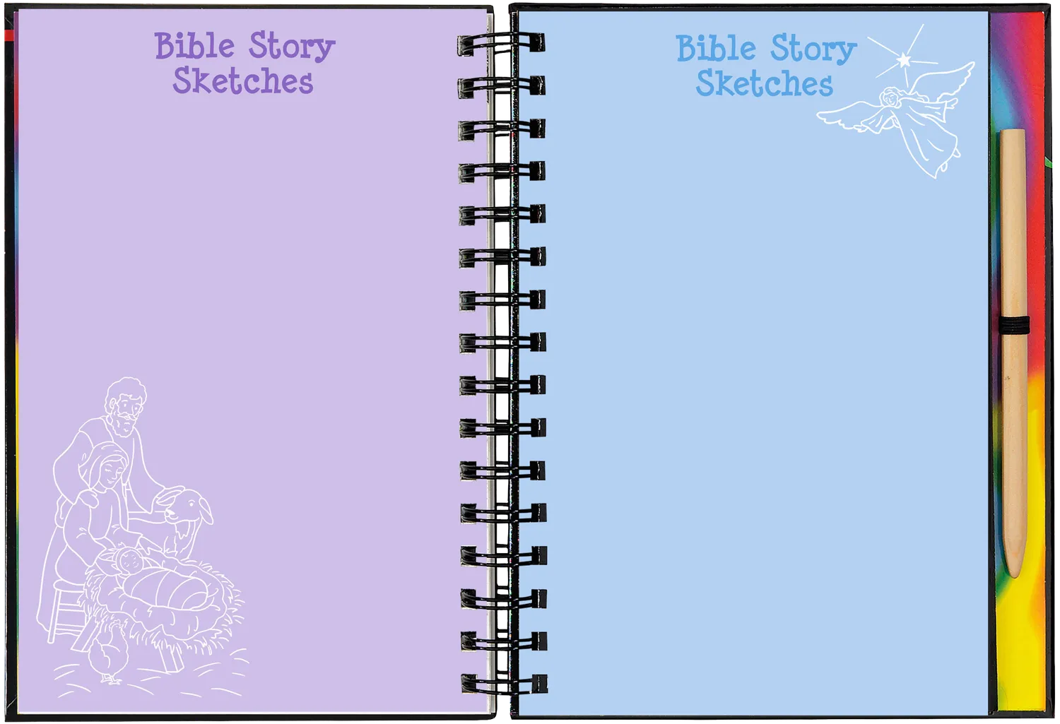 Peter Pauper Press Bible Stories Scratch and Sketch skrapebok for barn
