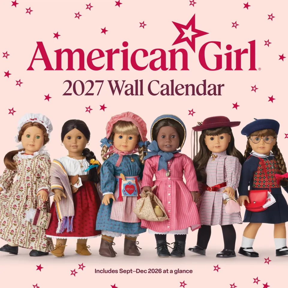 American Girl 2027 veggkalender 12 måneder historiske dukker