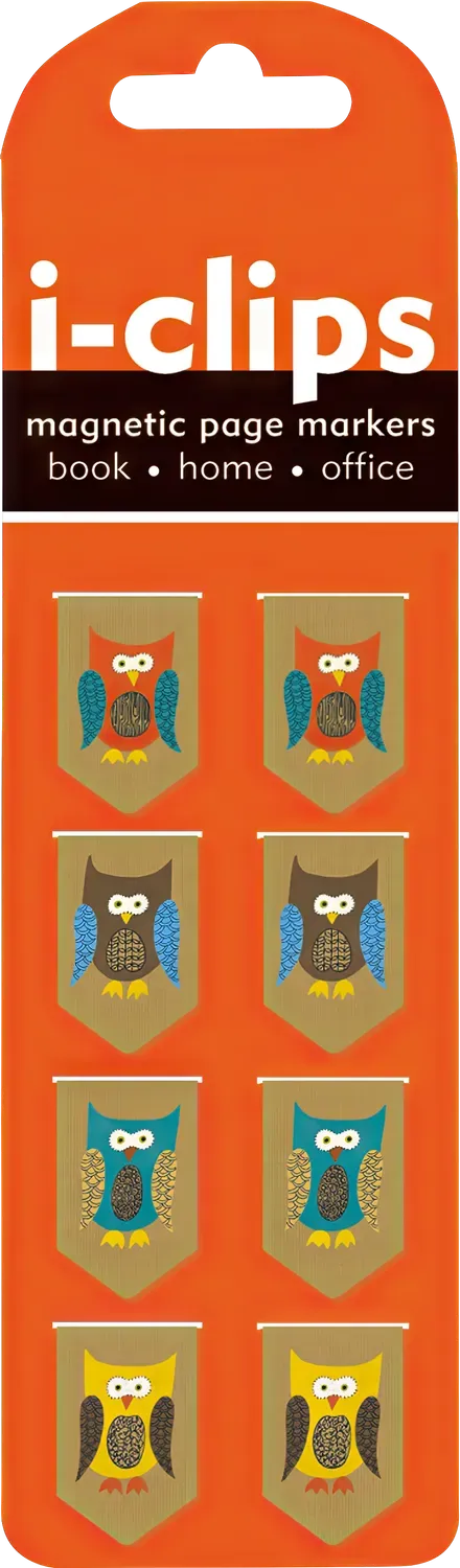 Peter Pauper Press Owls i-clips bokmerker 8-pakning