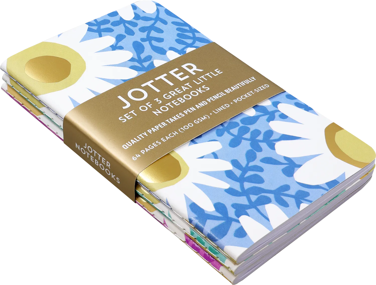 Peter Pauper Press Jotter Daisies mininotatbøker 3 stk