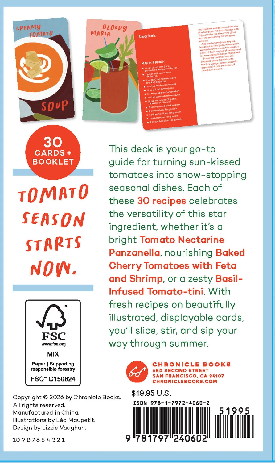 Abrams The Tomato Deck oppskriftskort 30 tomatretter