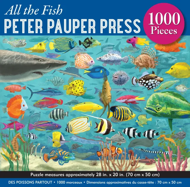 Peter Pauper Press All the Fish puslespill 1000 brikker havmotiv