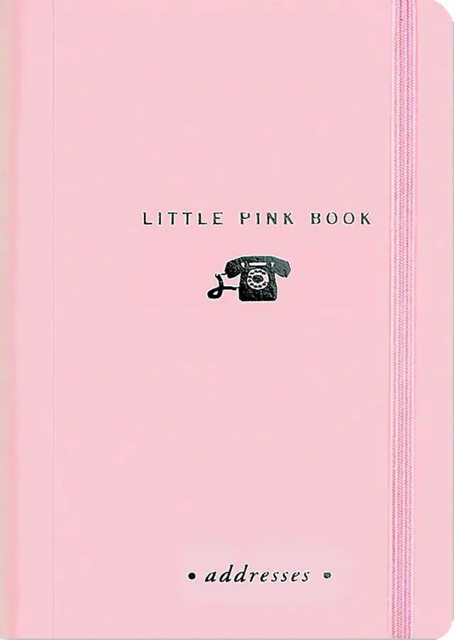 Peter Pauper Press Little Pink Book adressebok rosa 400 kontakter