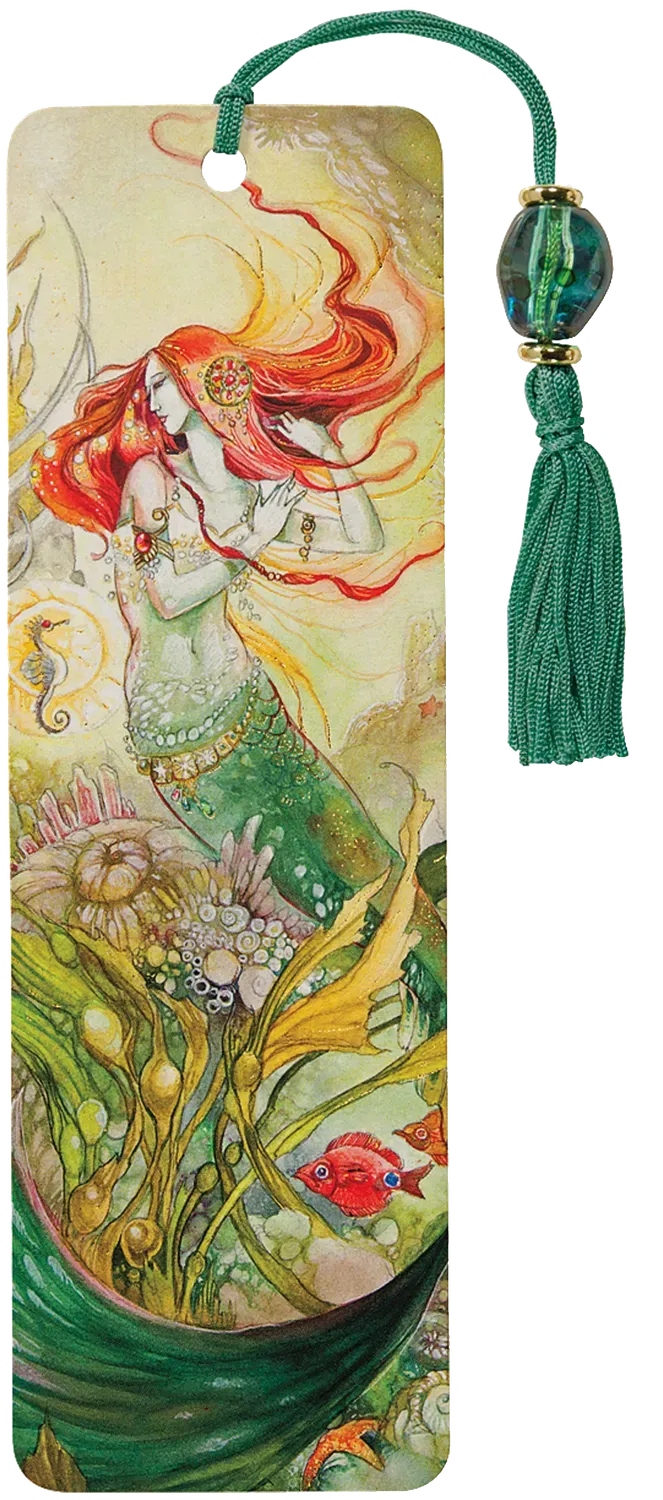 Peter Pauper Press Mermaid bokmerke perler gullfolie