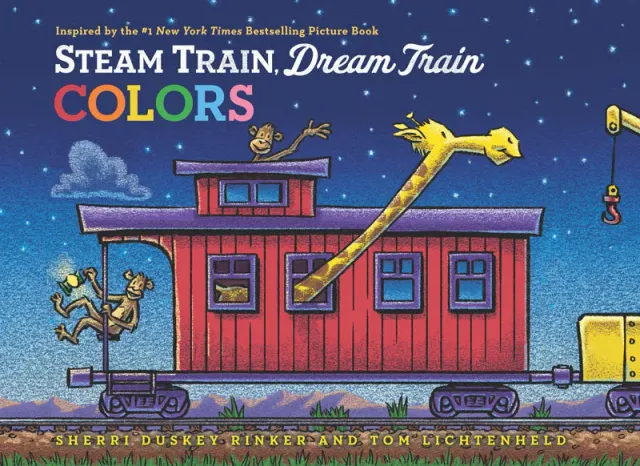 Steam Train Dream Train Colors pekebok kartongbok farger