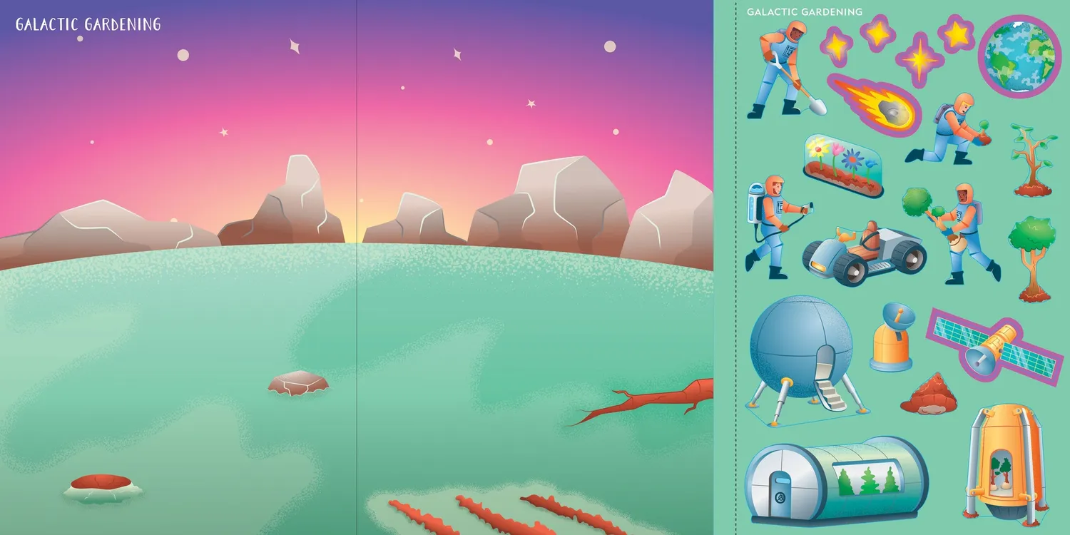 Peter Pauper Press Sticker Scenes Outer Space klistremerkebok