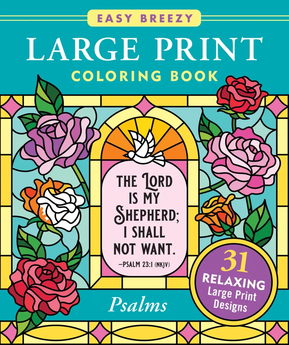 Peter Pauper Press Psalms fargeleggingsbok stor skrift