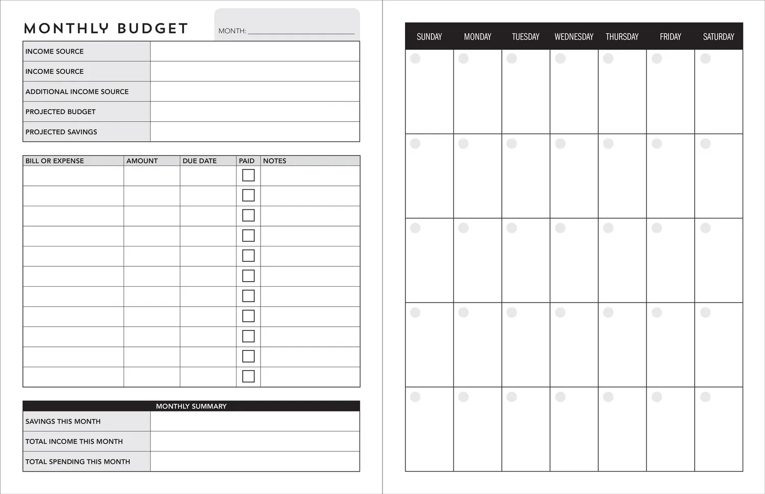 Peter Pauper Press Weekly Budget Planner budsjettbok udatert