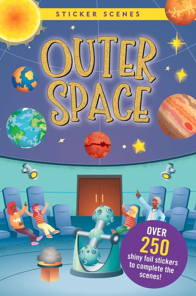 Peter Pauper Press Sticker Scenes Outer Space klistremerkebok