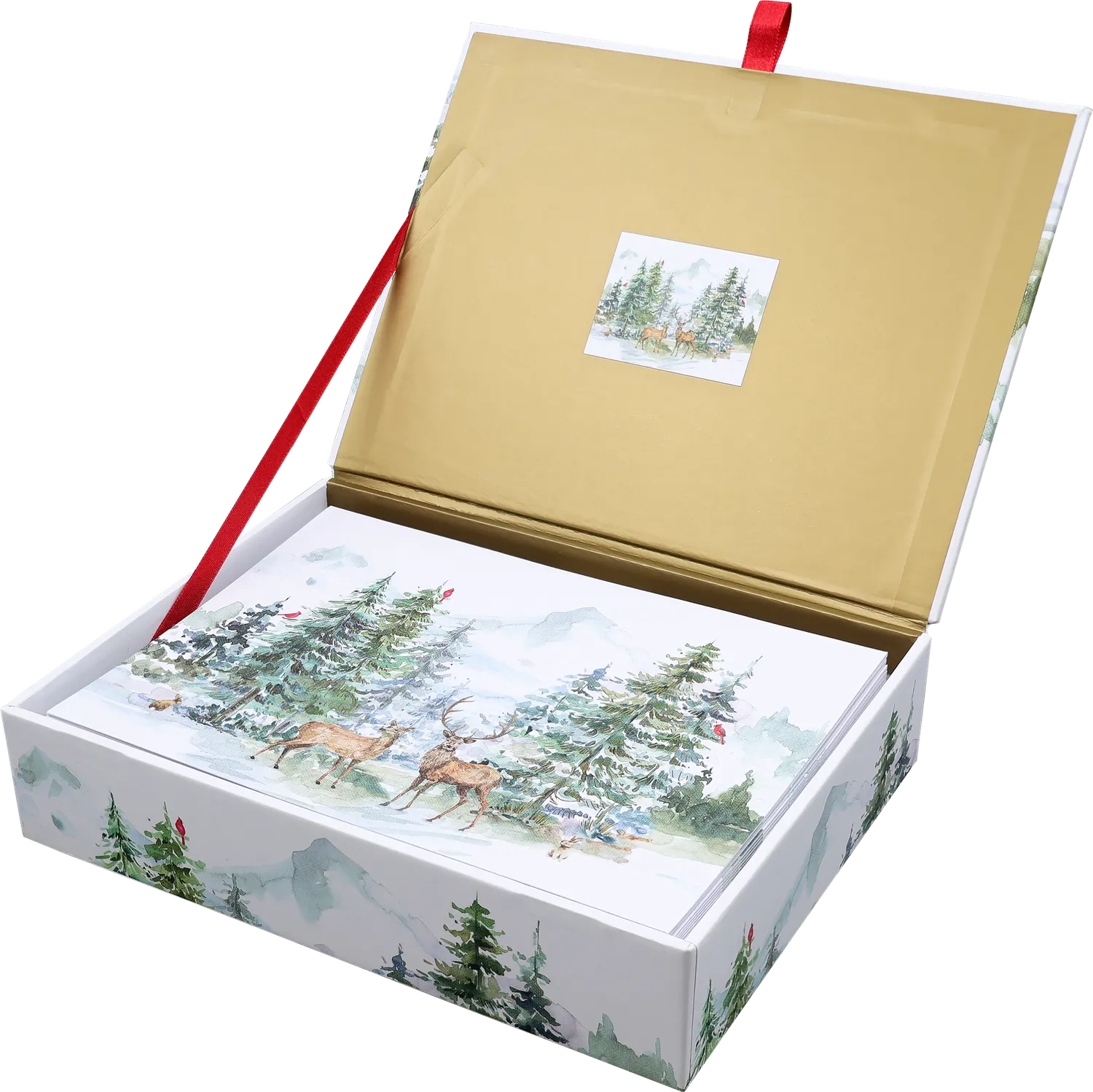 Peter Pauper Press Winter Wonderland julekort 20 stk med gullfolie